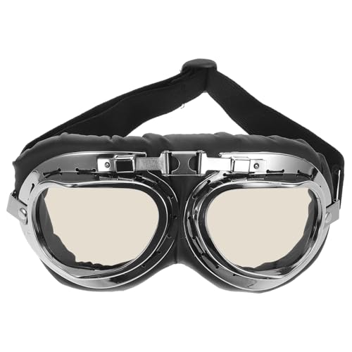 SOLUSTRE Windschutzbrille Motorradbrille Leicht Robust Klarsichtig Langlebig für Radfahren Skifahren Outdoor Herren Damen Jugendliche von SOLUSTRE