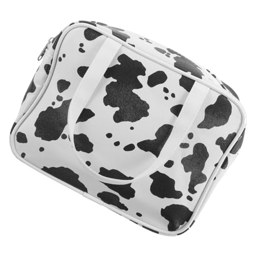 SOLUSTRE wasserdichte PU Schminktasche Groß Handliche Reise Make Up Organizer Tasche für Damen und Herren Tragbare Kulturtasche mit Doppelhandgriff Vielseitig für Outdoor und Alltag von SOLUSTRE