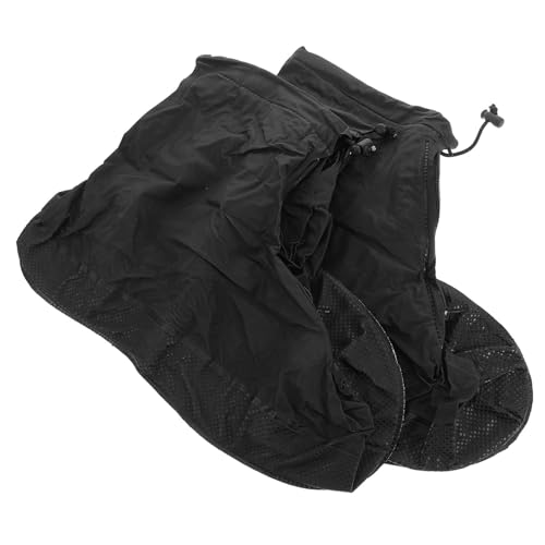 SOLUSTRE wasserdichte Regen Schuhüberzieher XXL mit Reißverschluss rutschfest Verschleißfest Leichte Wiederverwendbare Überzieher für Erwachsene Schuhschützende Überschuhe für Nasse von SOLUSTRE