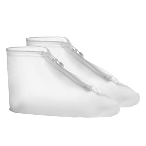 SOLUSTRE wasserdichte Überschuhe mit Reißverschluss XXL rutschfeste Regenüberschuhe Wiederverwendbare Schuhüberzüge für Outdoor Schutz vor Nässe Schlamm und Feuchtigkeit von SOLUSTRE