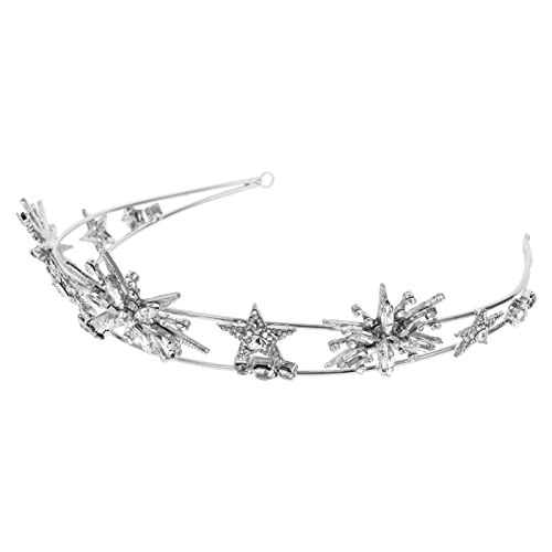 SOLUSTRE Stern Tiara Mädchen Kopfbedeckung Requisite Glänzende Mädchen Krone Hochzeit Kopfschmuck von SOLUSTRE