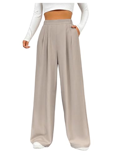 SOLY HUX Damen Hosen Elegant Office Hose Palazzo Hose mit Taschen Anzughose Freizeithosen Herbst Hose mit Elastischem Bund Aprikosenfarben L SOLY HUX Damen Hosen Elegant Office Hose Palazzo Hose mit Taschen Anzughose Freizeithosen Herbst Hose mit Elastischem Bund Aprikosenfarben L von SOLY HUX