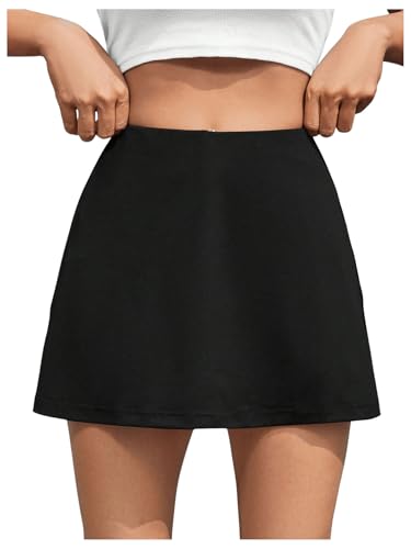 SOLY HUX Damen Hosenrock Elegant Mini Rock A Linie Culottes Sommer Röcke Kurz Hose Party Skort Hohe Taille Tennisröcke Schwarz L SOLY HUX Damen Hosenrock Elegant Mini Rock A Linie Culottes Sommer Röcke Kurz Hose Party Skort Hohe Taille Tennisröcke Schwarz L von SOLY HUX