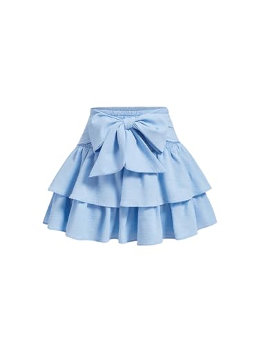 SOLY HUX Damen Rock Kurz Tüllrock Kuchen Rock mit Schleife Freizeitrock Partyrock Mehrlagiger Röcke Blau M SOLY HUX Damen Rock Kurz Tüllrock Kuchen Rock mit Schleife Freizeitrock Partyrock Mehrlagiger Röcke Blau M von SOLY HUX
