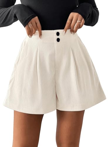 SOLY HUX Damen Shorts Weit Bein Cord-Shorts Hohe Elastsiche Bund Kurz Hose Elegant Freizeitshorts Einfarbig Minishorts Casualshorts Aprikosenfarben L SOLY HUX Damen Shorts Weit Bein Cord-Shorts Hohe Elastsiche Bund Kurz Hose Elegant Freizeitshorts Einfarbig Minishorts Casualshorts Aprikosenfarben L von SOLY HUX