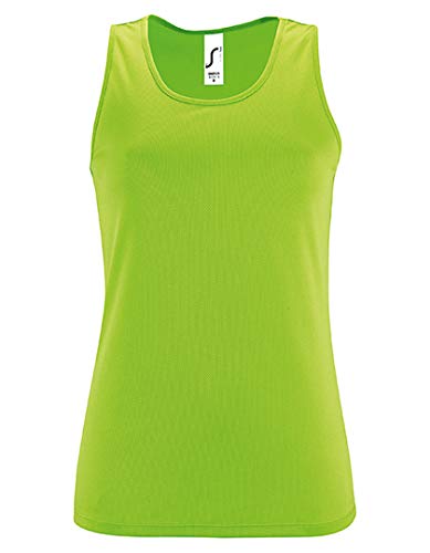 SOLS Damen Tank Top Womens Sports Sporty 02117 Neon Green L von SOL'S