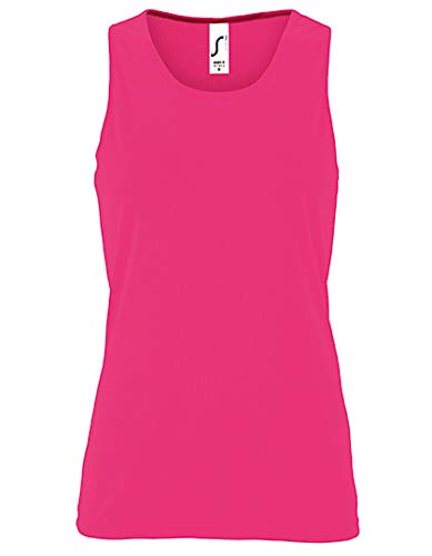 SOLS Damen Tank Top Womens Sports Sporty 02117 Neon Pink L von SOL'S