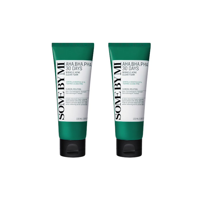 SOME BY MI - AHA-BHA-PHA 30 Days Miracle Acne Clear Foam - 100ml (2ea) Set von SOME BY MI