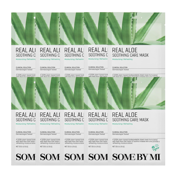 SOME BY MI - Real Aloe Soothing Care Mask - 10stücke von SOME BY MI