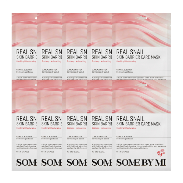 SOME BY MI - Real Snail Skin Barrier Care Mask - 10stücke von SOME BY MI
