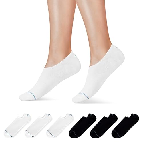 SOMEYOU Unisex Füßlinge 6er Pack, Bio-Baumwolle, schwarz/weiß, Größe 39-42 von SOMEYOU