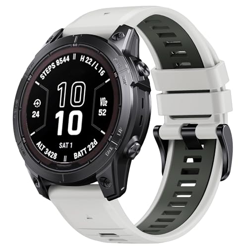 SOMKB Fenix 8 Band 22 mm Breite Fenix 6 Armband für Fenix ​5/Fenix ​7/Fenix ​5 Plus/Fenix ​6 Pro Uhrenarmband aus weichem Silikon, One Size, Achat von SOMKB