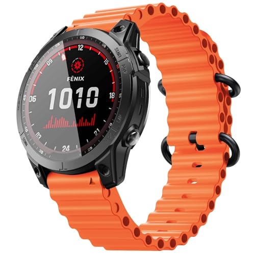 SOMKB Für Garmin Fenix 6 Band 22mm Ocean Uhrenarmband für Fenix 7 Fenix 5 Fenix 6 Pro Fenix 5 Plus Forerunner 955/945 Approach S60/S62 Epix, Orange, agate SOMKB Für Garmin Fenix 6 Band 22mm Ocean Uhrenarmband für Fenix 7 Fenix 5 Fenix 6 Pro Fenix 5 Plus Forerunner 955/945 Approach S60/S62 Epix, Orange, agate von SOMKB