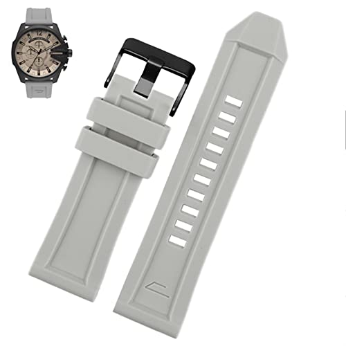SOMKB Geeignet für Diesel-Silikon-Uhren der Serie DZ4496/4535/4283/4476/7416/7396, rauchgraues, weiches, wasserdichtes Uhrenzubehör, 26 mm, 26 mm, Achat von SOMKB