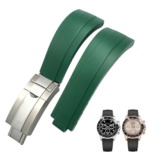 SOMKB Silikon-Armband mit kurzer Schnalle, 20 mm, 21 mm, passend für Rolex Daytona Submariner Role Oysterflex Yacht Master, 20 mm, Achat SOMKB Silikon-Armband mit kurzer Schnalle, 20 mm, 21 mm, passend für Rolex Daytona Submariner Role Oysterflex Yacht Master, 20 mm, Achat von SOMKB