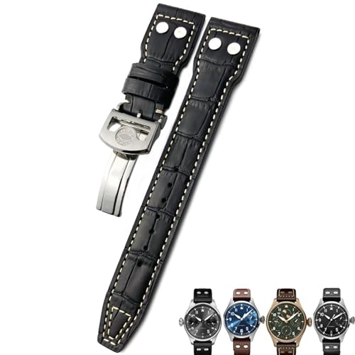 SOMKB Uhrenarmband aus Kalbsleder, 20 mm, 21 mm, 22 mm, passend für IWC Watch Big Pilot IW5009 Spitfire IW3777 Le Pe Prince Mark, 20 mm, Achat von SOMKB
