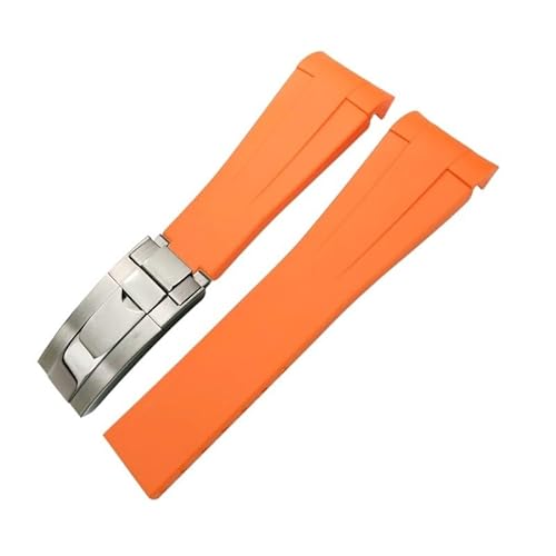 SOMKB Uhrenarmband aus Silikongummi, gebogenes Ende, 21 mm, 20 mm, für Rolex Daytona Green Submariner GMT Explorer Uhrenarmband, 20 mm, Achat SOMKB Uhrenarmband aus Silikongummi, gebogenes Ende, 21 mm, 20 mm, für Rolex Daytona Green Submariner GMT Explorer Uhrenarmband, 20 mm, Achat von SOMKB