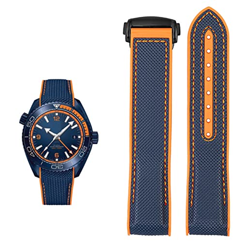 SOMKB Uhrenarmband für Omega 300 Seamaster 600 Planet Ocean Silikon-Nylonarmband, Uhrenzubehör, Uhrenarmband, Kette 20 mm, 22 mm, 22 mm, Achat von SOMKB