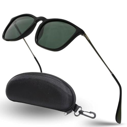 SOMOC Polarisierte Sonnenbrille Herren/Damen, Sonnenbrillen Unisex Retro Klassische Vintage Polarisierte Brille UV400 Schutz Classic Sunglasses Eckig für Fahren SP-6053, Grün SOMOC Polarisierte Sonnenbrille Herren/Damen, Sonnenbrillen Unisex Retro Klassische Vintage Polarisierte Brille UV400 Schutz Classic Sunglasses Eckig für Fahren SP-6053, Grün von SOMOC