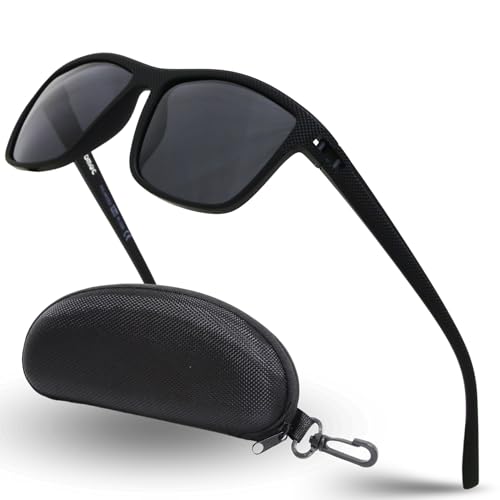 SOMOC Polarisierte Sonnenbrille Herren/Damen, Sonnenbrillen Unisex Retro Klassische Vintage Polarisierte Brille UV400 Schutz Classic Sunglasses Eckig für Fahren SP-9390, Schwarz SOMOC Polarisierte Sonnenbrille Herren/Damen, Sonnenbrillen Unisex Retro Klassische Vintage Polarisierte Brille UV400 Schutz Classic Sunglasses Eckig für Fahren SP-9390, Schwarz von SOMOC