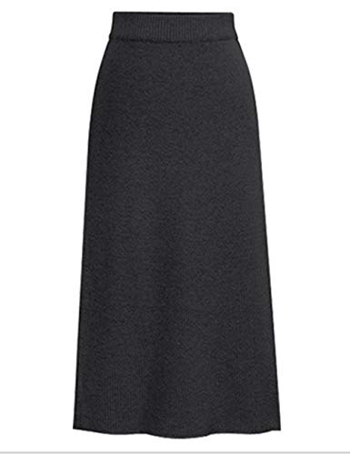 SOMTHRON Damen Elegant Strickrock Hohe Taille Stretch Bleistiftrock M-6XL Winter(DG,2XL) von SOMTHRON