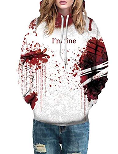 SOMTHRON Damen Herren Kapuzenpullover Sweatshirts Pullover Unisex Hoody 3D Druck Hoodies Sweatshirt I‘m fine Hoody Für Lässige Harajuku Hoody Pärchen Hoodie mit Kapuze Set Sweatshirt Weihnachten 2020 von SOMTHRON