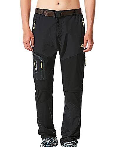 SOMTHRON Herren Wanderhose Trekkinghos Cargo Work Pants Wasserabweisende Leicht Outdoor-Taktikhose Schnelltrocknend AbnehmbarArbeitshosen mit Mehreren Taschen,L-6XL von SOMTHRON