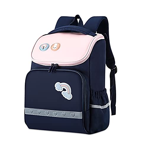 SONARIN Grundschulrucksack für Jungen Mädchen,Wasserdichter Leichter Schulranzen Kinderrucksack,Dauerhaft Großes Fassungsvermögen Grundschule Ranzen Schulrucksack Büchertasche für Kinder(Dunkelblau) von SONARIN