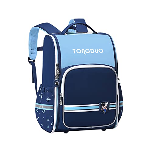 SONARIN Kinderrucksack Jungen Mädchen Schulranzen,Leichter Wasserdichter Grundschulrucksack Großes Fassungsvermögen Grundschule Ranzen Schulrucksack Schultasche Büchertasche für Kinder(Blau,L) von SONARIN