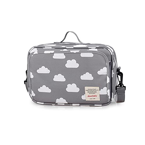 SONARIN Kinderwagen Organizer Buggy Organizer,Buggy Kinderwagentasche mit Getränkehalter,2 x Kinderwagenhaken,Schultergurt Wird als Handtasche verwendet,Universal Fit Alle Buggy Modelle(Wolke) von SONARIN