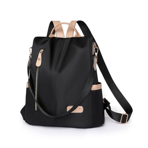 SONARIN Leichter Mode Rucksack Damen,Große Kapazität Anti-Diebstahl Frauen Rucksack Casual Tagesrucksack Mädchen Schultasche,Convertible Umhängetasche für Reise College Arbeit(Schwarz) von SONARIN