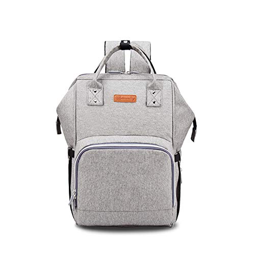 SONARIN Multifunktions Baby Wickelrucksack, Wickeltasche,Reise-Rucksack-Organizer mit Flasche isoliert Taschen,USB-Schnittstelle,Wasserdicht, Große Kapazität, Stilvoll,Ideal Geschenk(Grau) von SONARIN