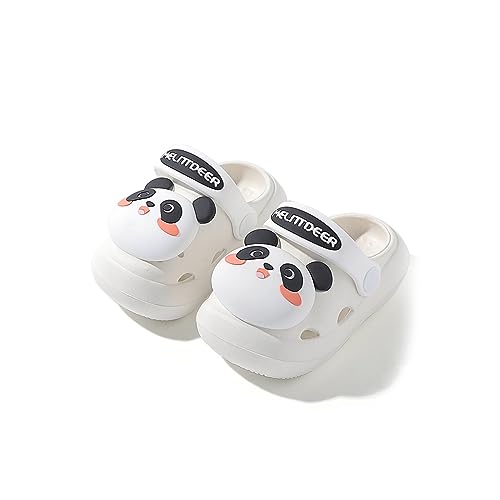 SONARIN Niedliche Kinder Clogs,Cartoon Jungen Mädchen Gartenschuhe Pantoletten Sommer Pantoffeln Atmungsaktiv Kleinkinder Hausschuhe Latschen Sandalen für Strand Dusche(Panda 13CM) von SONARIN