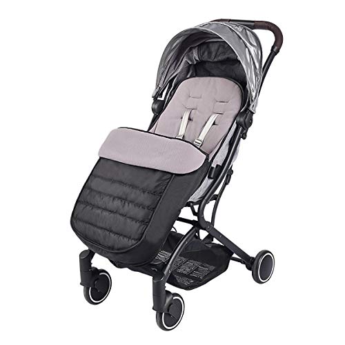 SONARIN Universal Premium Fußsack für Kinderwagen,Wasserdicht und winddicht,weicher Deluxe ThermoFleece,Cosy Toes,für Jogger, Buggy(Schwarz) von SONARIN