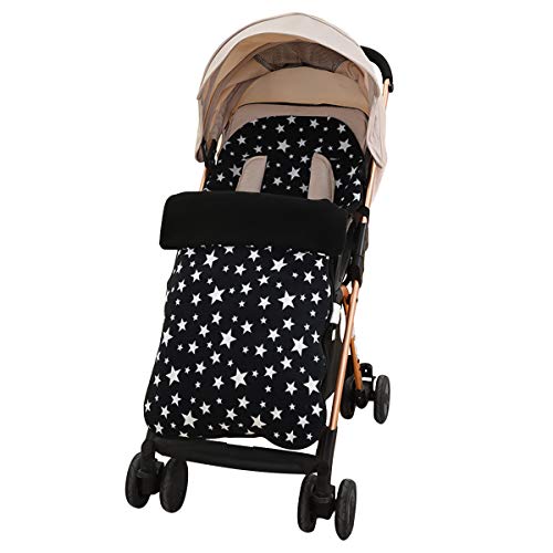 SONARIN Universal Premium Fußsack für Kinderwagen,weicher Deluxe-Thermo-Fleece,Cosy Toes,für Jogger, Buggy(Schwarz) von SONARIN