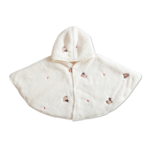 SONARIN Warmes Baby Kapuze Cape,Niedlich Kleinkind Poncho Umhang Mantel Winddichte Dicke Winterjacke Schneeanzug Kleidung Winter-Outfit für Baby Mädchen Jungen 1-3 Jahre(Eichhörnchen) von SONARIN
