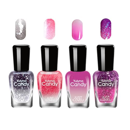 Farbwechselnder Nagellack Set, Temperaturgesteuerter Farbwechselnder Nagellack - Farbtemperaturregelung Nail Polish (Muticolor D Set) von SONGQEE