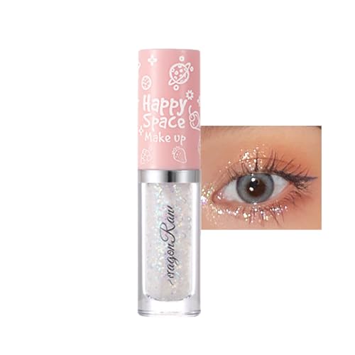 Glitzer Lidschatten, Pearl Liquid Metallic Eyeshadow - Langlebig Wasserfest Flüssiger Lidschatten Stift - Glänzend Glitter Shimmer Augen Make-up Geschenk für Frauen (01) von SONGQEE