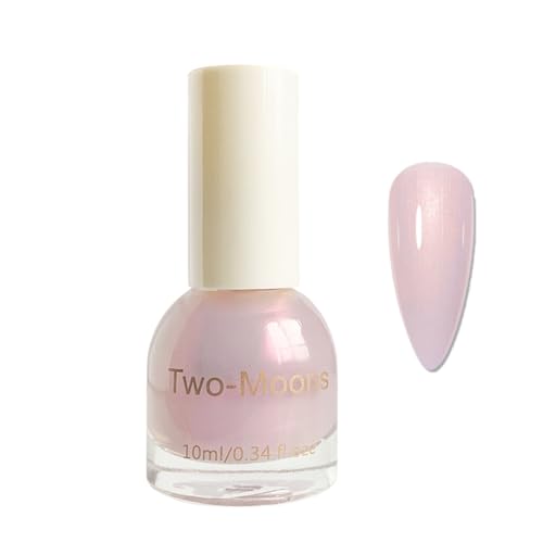 Nagellack Pearl Effect - 10ML Rosa Glitzer Nagellack, Perlglanz Muschelglitter - Schnell trocknend Lang anhaltend Shine Nail Art Polish - Kein UV benötigt (TM236) von SONGQEE