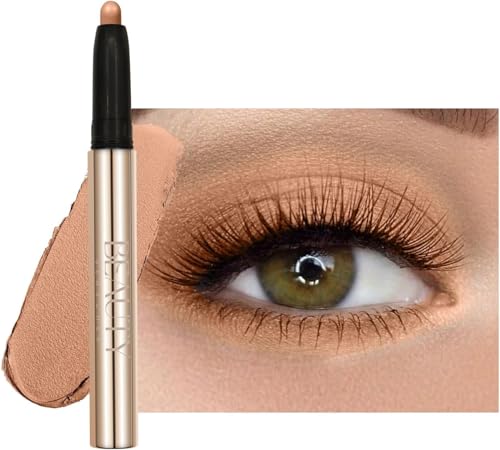 Beauty Searcher Lidschatten Stift Wasserdicht,Hochpigmentierter Lidschatten,Langanhaltend und Glatt,Schimmerndes Finish,Make-up Für Faltenfreie Augen,Vegan&Cruelty-Free 06 Einen stummen rotbraunen von SONGVISON