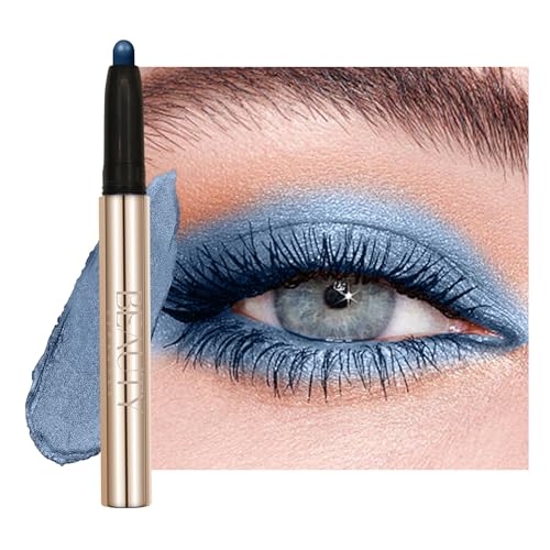 Beauty Searcher Lidschatten Stift Wasserdicht,Hochpigmentierter Lidschatten,Langanhaltend und Glatt,Schimmerndes Finish,Make-up Für Faltenfreie Augen,Vegan&Cruelty-Free 11 Funkelnder Traum Blau von SONGVISON