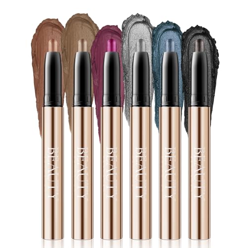 Beauty Searcher Lidschatten Stift Wasserdicht,Hochpigmentierter Lidschatten,Langanhaltend und Glatt,Schimmerndes Finish,Make-up Für Faltenfreie Augen,Vegan&Cruelty-Free 07 bis 12 von SONGVISON