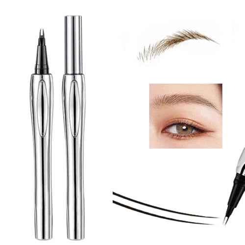 Magic Augenbrauenstift,3D Microblading Augenbrauenstift,Augenbrauenstift mit 2 Spitzen Micro-Gabel-Spitze,Wasserfest Langanhaltend Präzise Bürstenspitze Konturenstift, Natürlicher Transfer-proof von SONGVISON