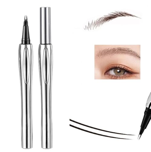 Magic Augenbrauenstift,3D Microblading Augenbrauenstift,Augenbrauenstift mit 2 Spitzen Micro-Gabel-Spitze,Wasserfest Langanhaltend Präzise Bürstenspitze Konturenstift, Natürlicher Transfer-proof von SONGVISON
