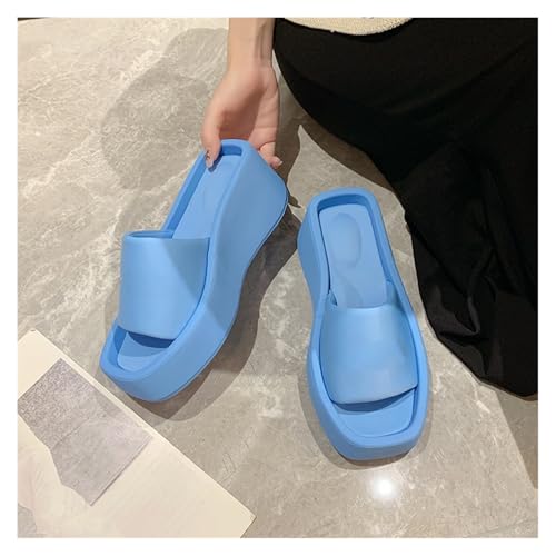 SONGYL-20249 badeschlappen Dicker Boden mit quadratischem Kopf und Flip-Flops for den Sommer der neuen Erhöhung mit kleinen Persönlichkeitssandalen for den Innen- und Außenbereich badeschuhe(Blue,38) SONGYL-20249 badeschlappen Dicker Boden mit quadratischem Kopf und Flip-Flops for den Sommer der neuen Erhöhung mit kleinen Persönlichkeitssandalen for den Innen- und Außenbereich badeschuhe(Blue,38) von SONGYL-20249