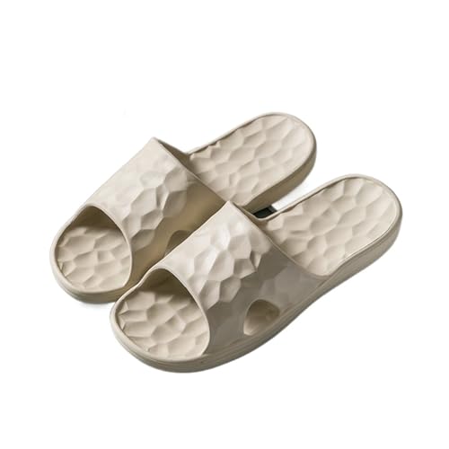 SONGYL-20249 badeschlappen Water Cube Hausschuhe Weibliche Sommertag Stil Paar Hausschuhe Home Home Badezimmer Badepantoffeln Home Schuhe badeschuhe(Khaki,43-44) von SONGYL-20249