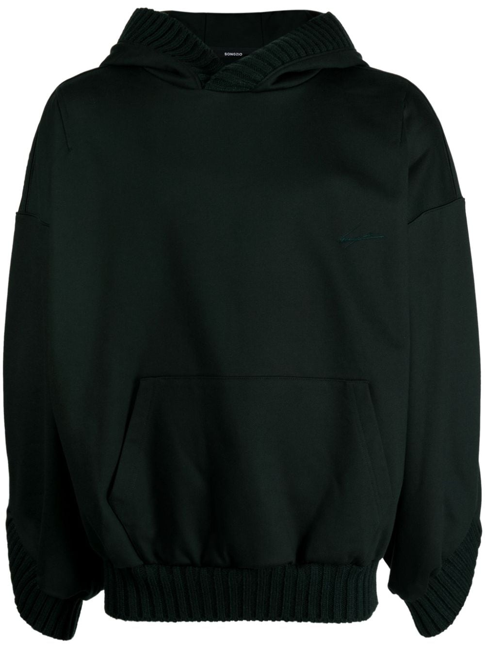 SONGZIO Hoodie mit Logo-Stickerei - Grün von SONGZIO