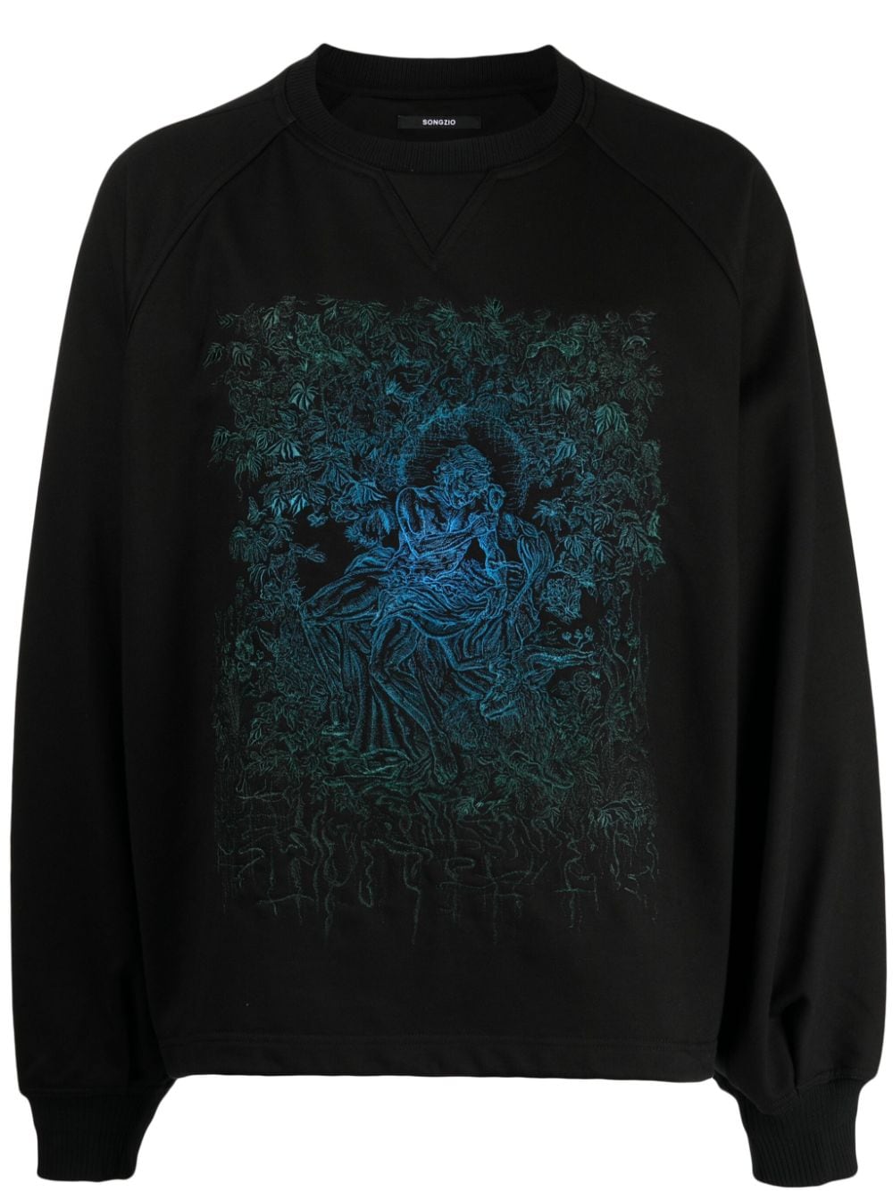 SONGZIO Sweatshirt mit grafischem Print - Schwarz von SONGZIO