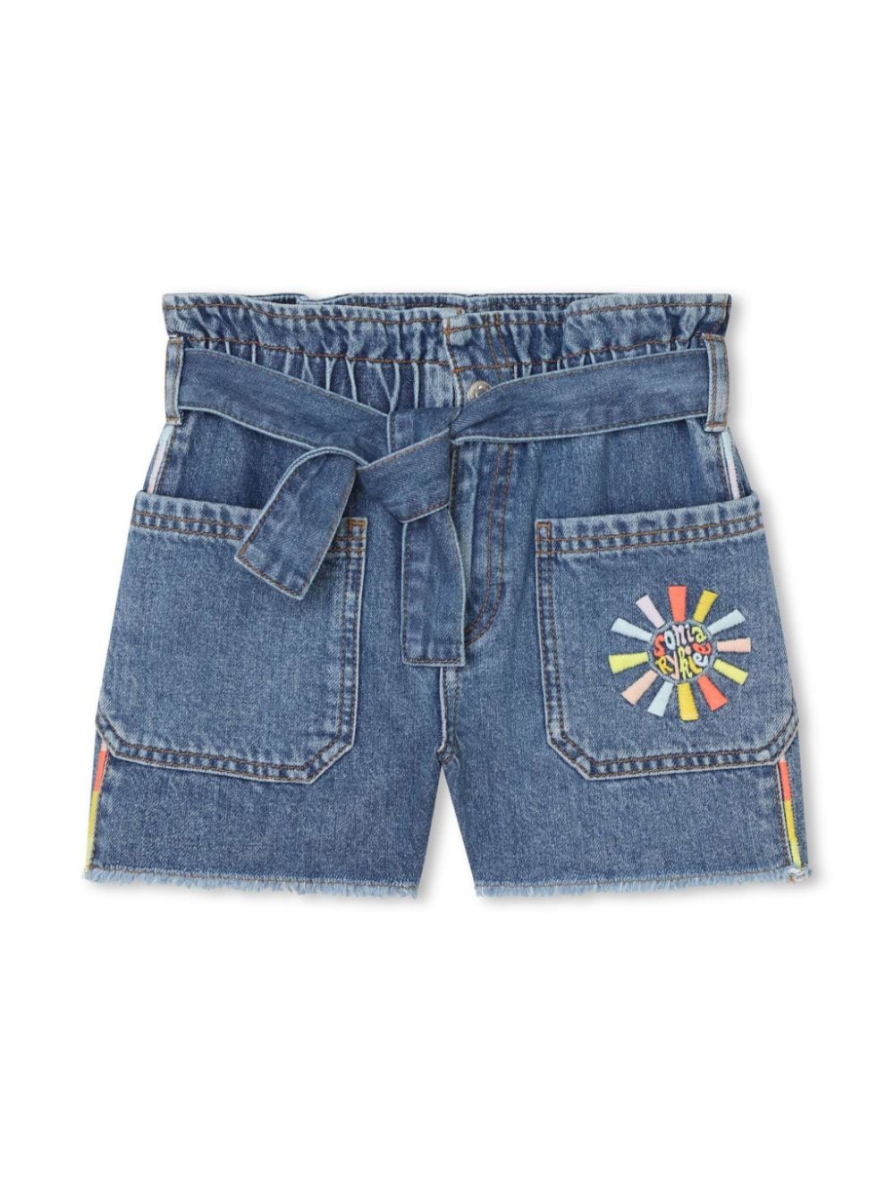 SONIA RYKIEL ENFANT Jeans-Shorts mit Logo-Stickerei - Blau von SONIA RYKIEL ENFANT