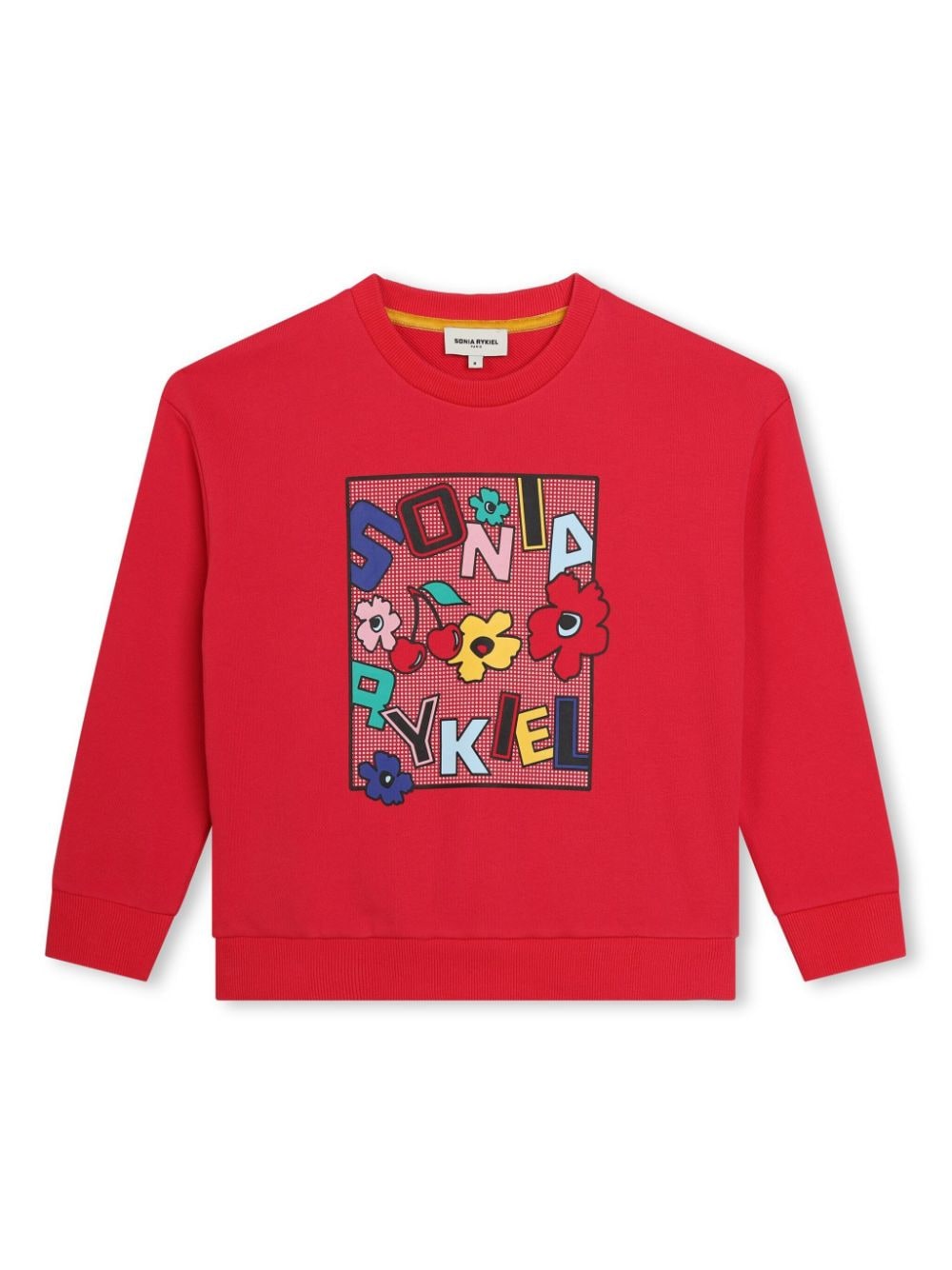 SONIA RYKIEL ENFANT Sweatshirt mit Logo-Print - Rot von SONIA RYKIEL ENFANT